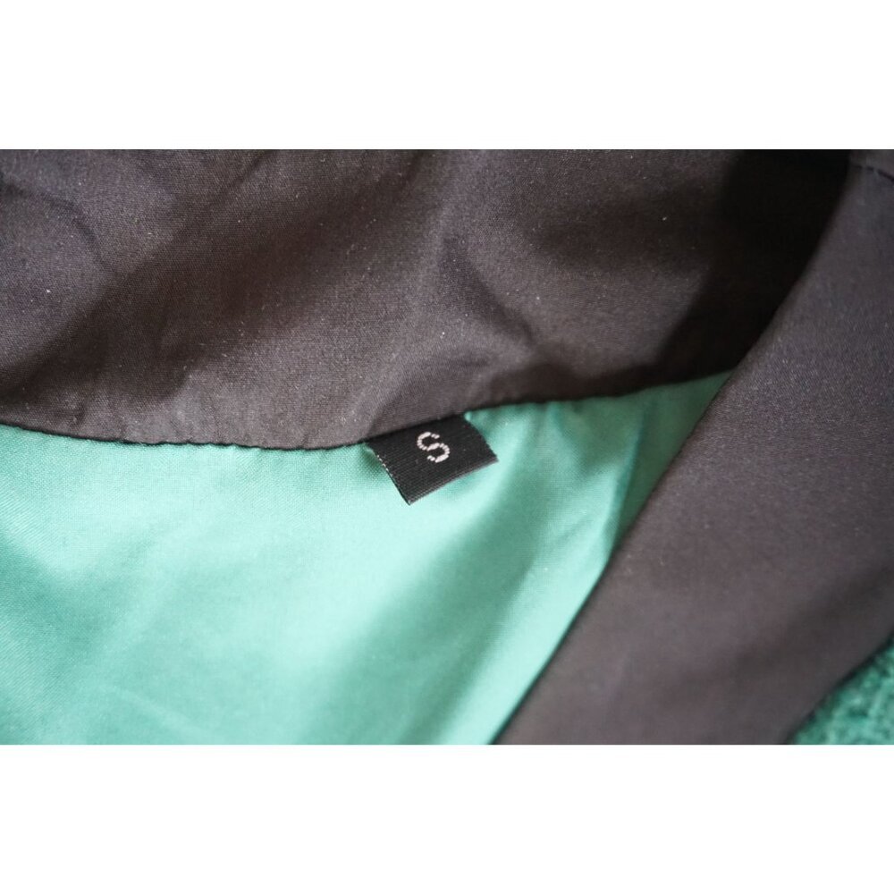 Elegant Green Tweed Blazer Dress w/ Black Trim & Gold Buttons - Size S - Picture 4 of 7